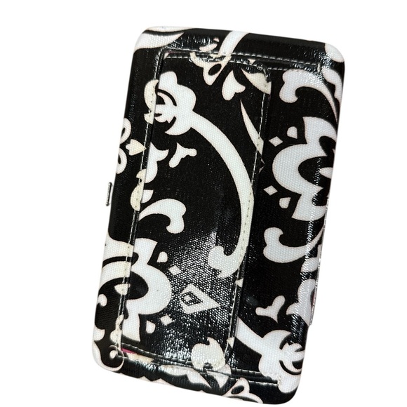 Women’s Paisley black white and pink wallet. Letter L. - Picture 9 of 16